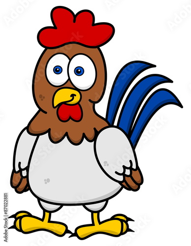 hen standing smiling