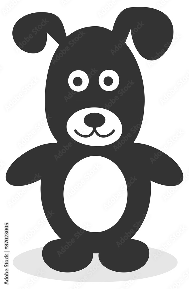 Obraz premium black dog standing