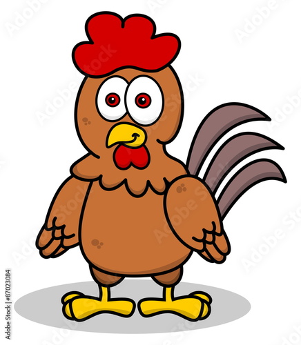hen standing smiling