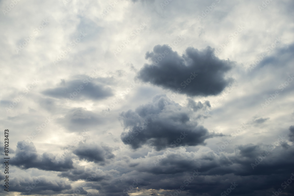 dark storm clouds before rain