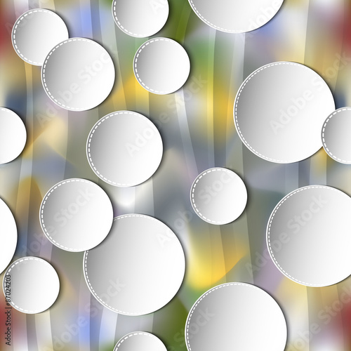 Seamless abstract 3D white spheric background. EPS10. 