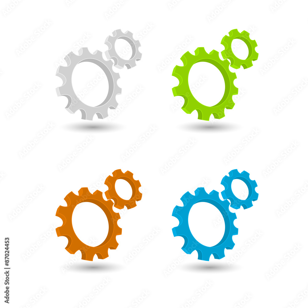 Obraz premium gears and cogs teamwork icon concept
