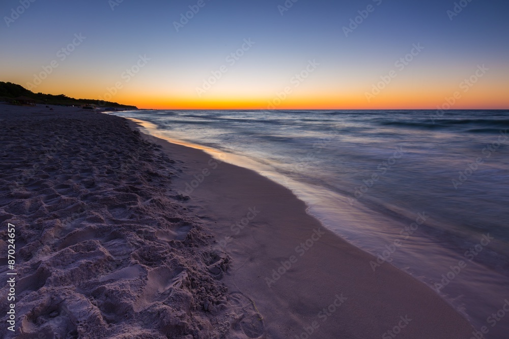 Fototapeta premium Beautiful sunset over Baltic sea
