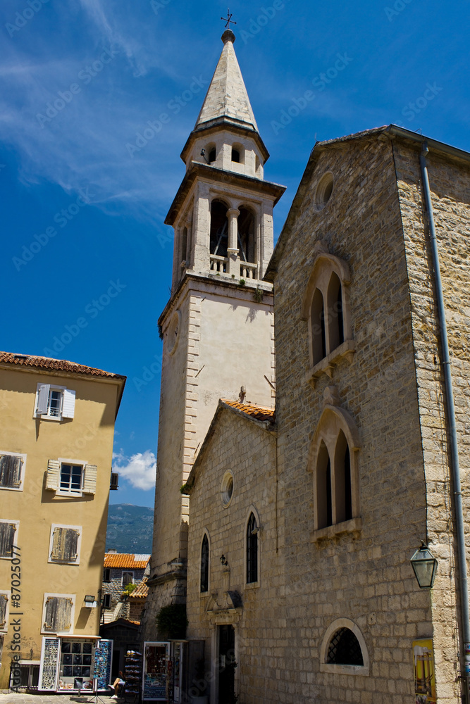 Town Hall in the old town in Budva, Montenegro