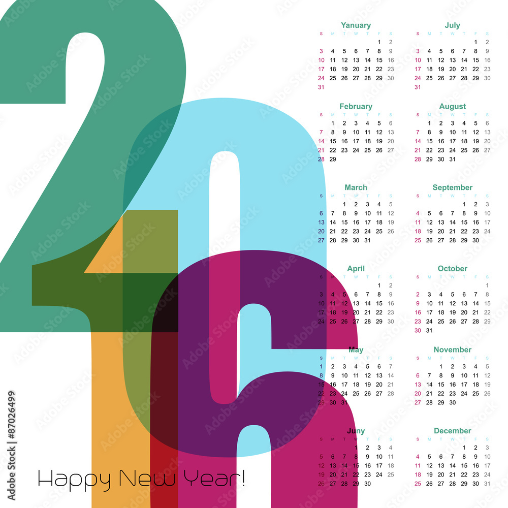 Year Calendar. Vector illustration Year Calendar. Vector illustration