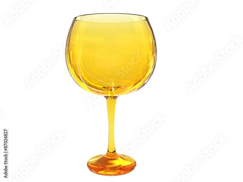 glass render in yellow tones