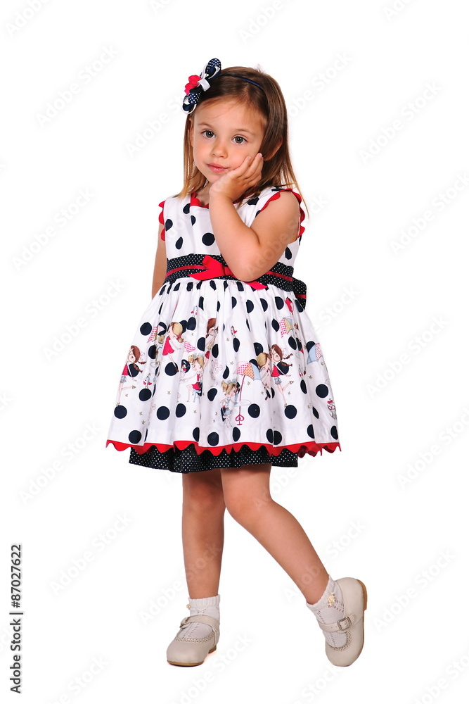Happy child girl isolated on white background Happy child girl isolated on white background