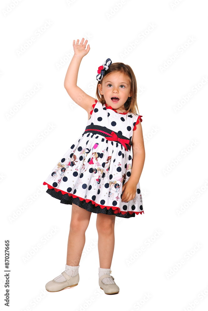 Happy child girl isolated on white background Happy child girl isolated on white background