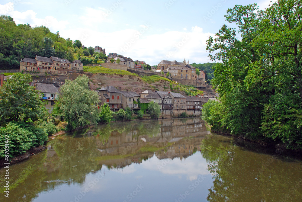 Charming village located on the river side in Rhone Alpes region