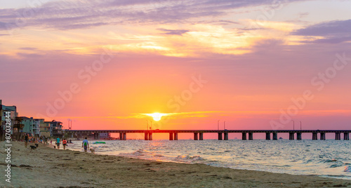 Quadro em tela Sundown at the Beach