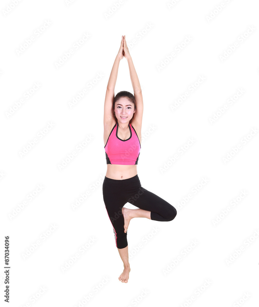 Young woman doing yoga exercise Young woman doing yoga exercise