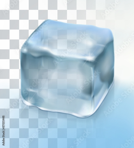 Ice cube cocktail, vector object with transparency