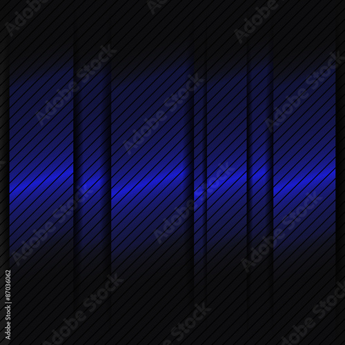 Metallic Background - Vector Illustration - Blue