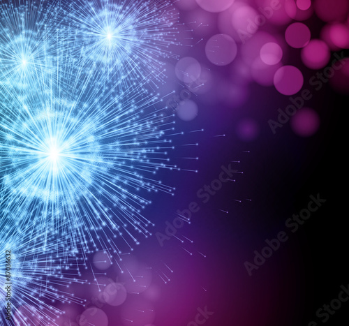 Fototapeta Naklejka Na Ścianę i Meble -  Celebrate party sparkler little fireworks. Vector illustration