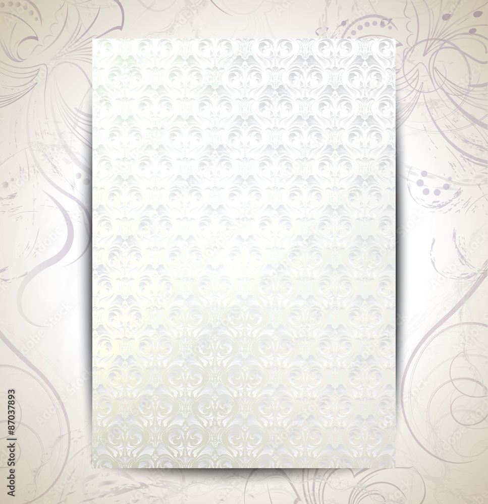 stylish flyer with pearl pattern