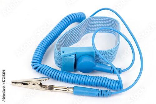 The antistatic bracelet, isolated image