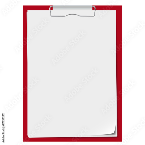 Clipboard with paper. Vector illustration