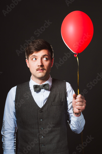 Man with balloon