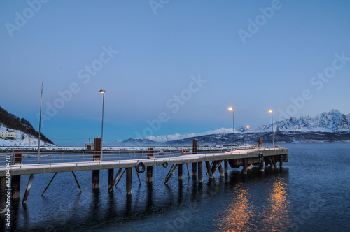 Ferry station at Breivikeidet-Svensby in Norway © beketoff