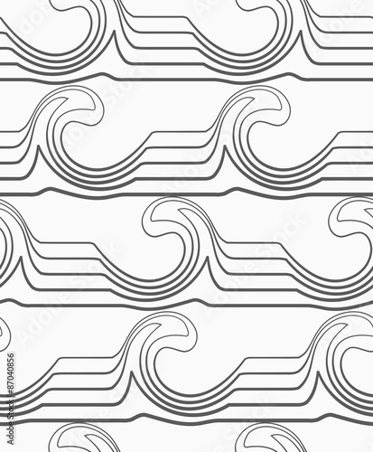 Gray abstract waves with thickening