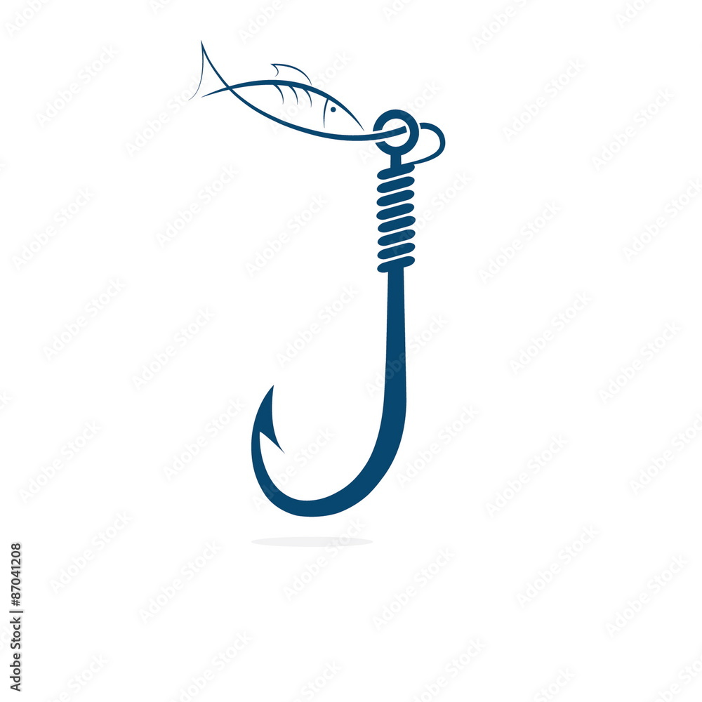 fishing hook and fish