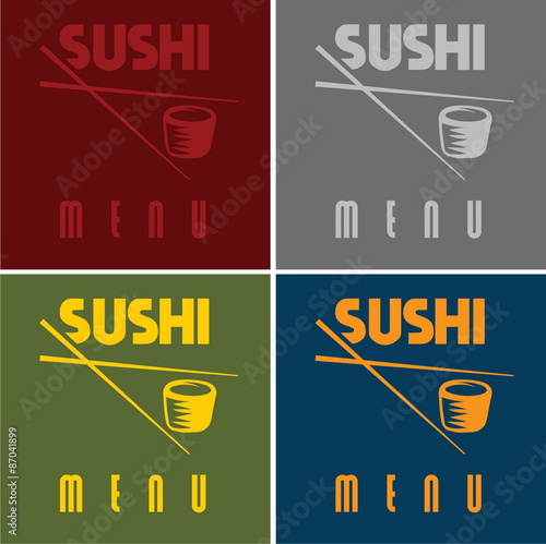 suchi menu illustration