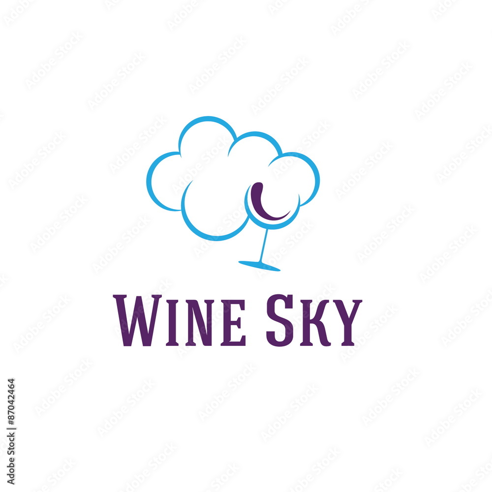 wine sky illustration