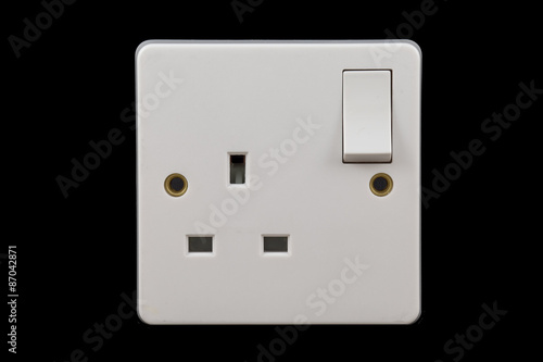 UK power socket in off position