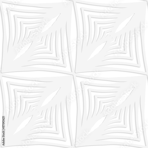 Paper white striped squares with thickening