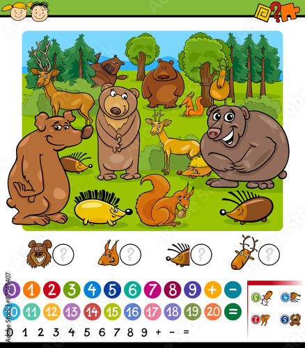 counting animals cartoon game