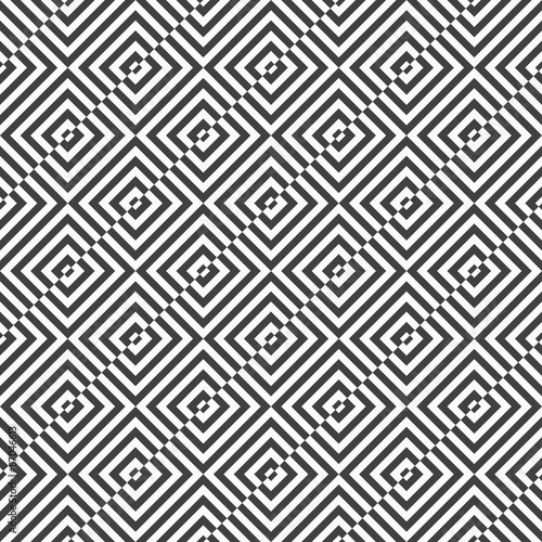 Alternating black and white diagonally cut squares
