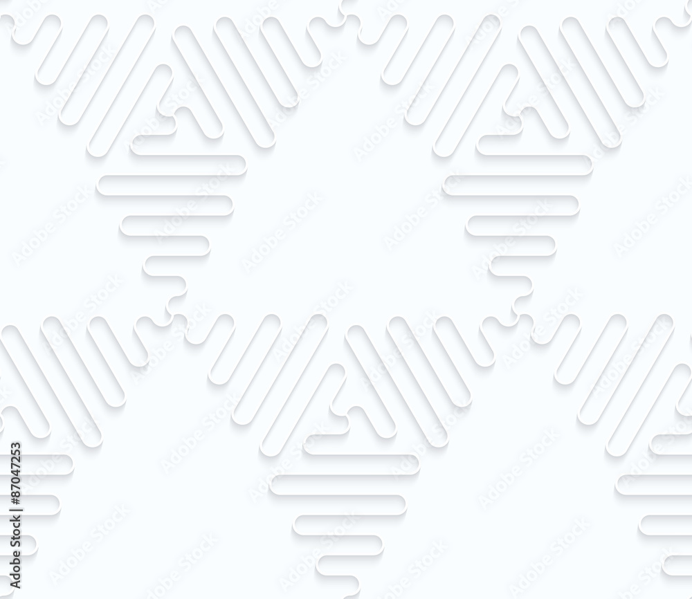 Quilling paper waves forming big triangles Quilling paper waves forming big triangles