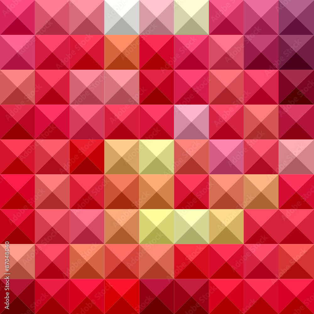 Obraz premium Electric Crimson Red Abstract Low Polygon Background