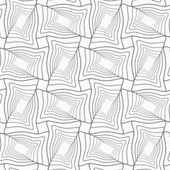 Deken met foto 3D patronen Slanke grijze golvende rechthoeken  © Zebra Finch
