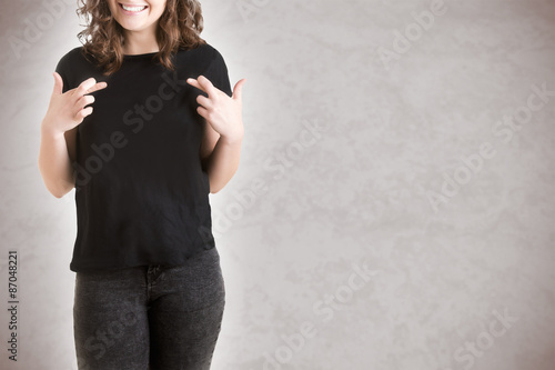 Woman Crossing Her Fingers