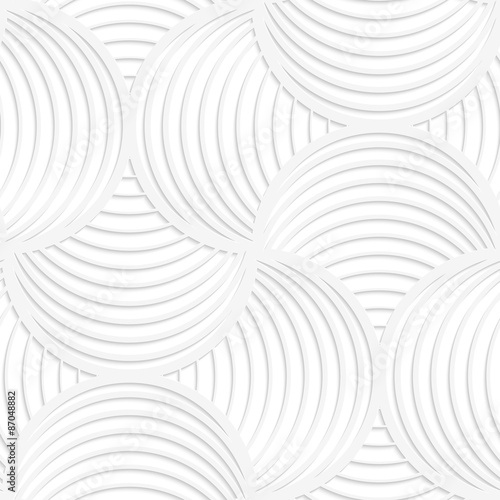 White paper 3D slim stripes circle pin will