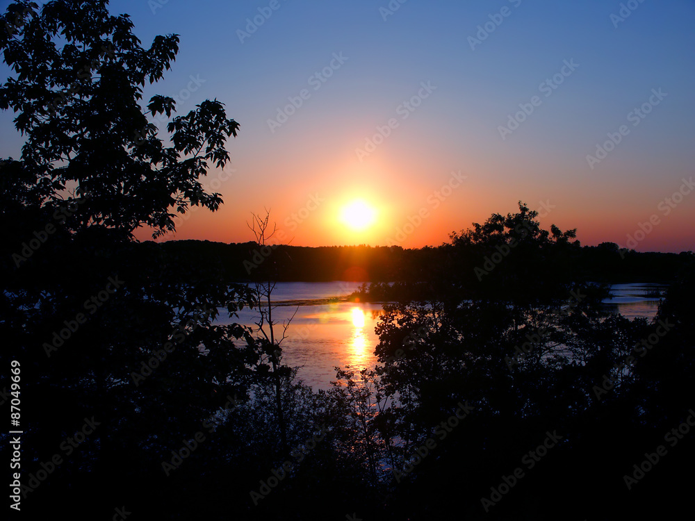 Fototapeta premium Kettle Moraine Wisconsin Sunset