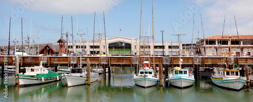 Panoramic view of Fisherman Wharf San Francisco