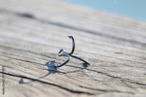 fish hook on pier