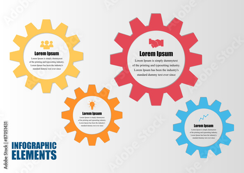 Gear infographic.Business Concept.vector illustration