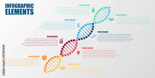 DNA banner.science infographics. Vector illustration