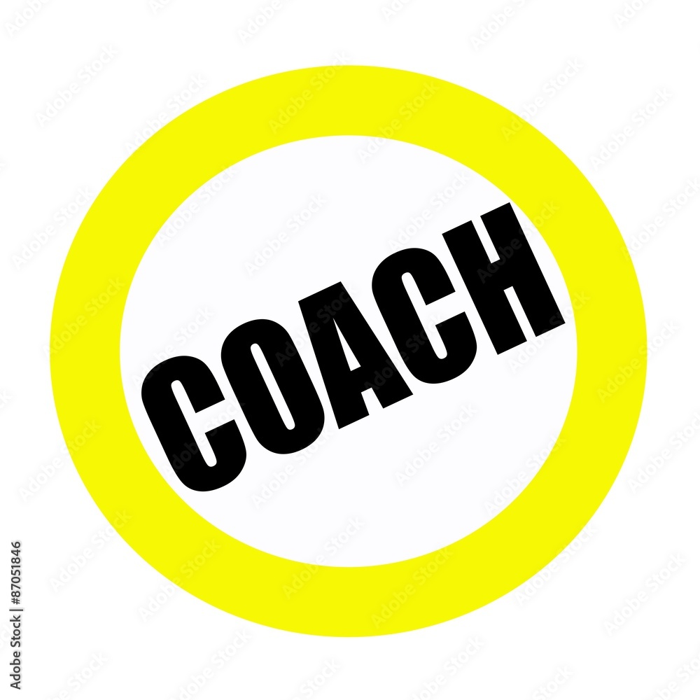 COACH black stamp text on white COACH black stamp text on white