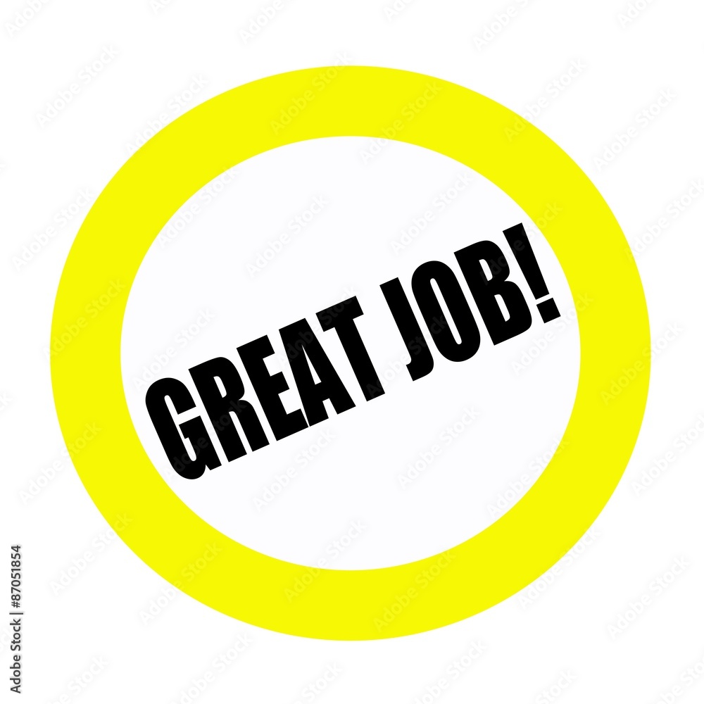 GREAT JOB black stamp text on white GREAT JOB black stamp text on white