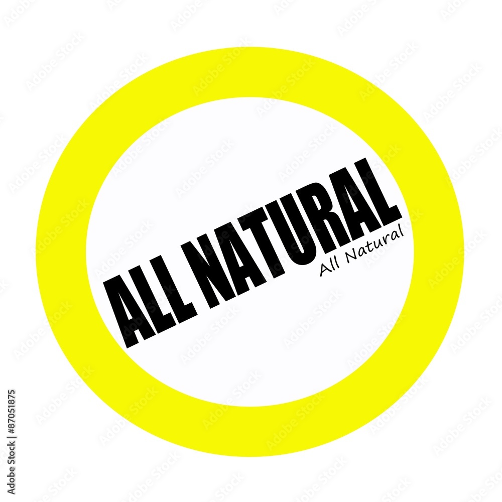 ALL NATURAL black stamp text on white ALL NATURAL black stamp text on white