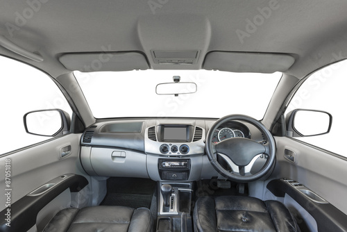 Car interior isolated on white background © yotrakbutda