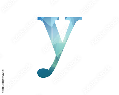 initial crystal logo letter y