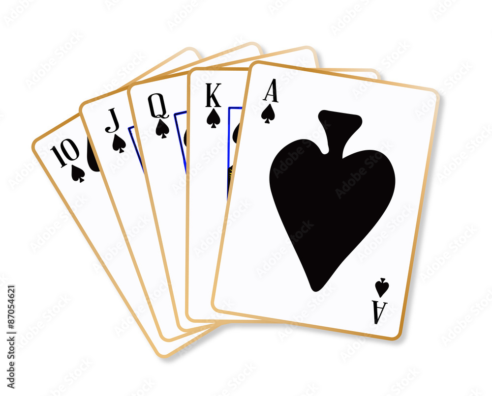 Obraz premium Ace Spades Flush