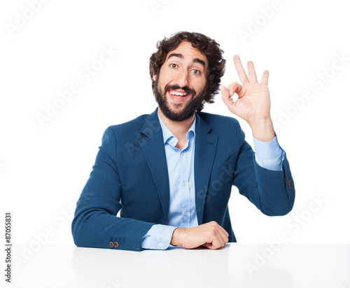 Fotografie happy businessman allright concept