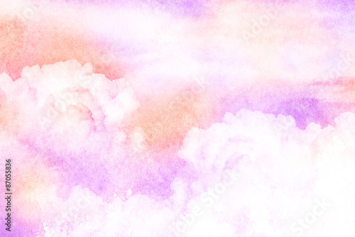 Watercolor illustration of cloud. © noppanun