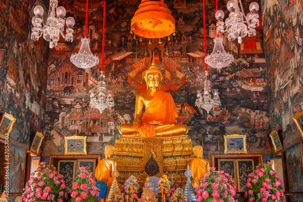 Buddha Statue at  Wat Arun - the Temple of Dawn in Bangkok, Thailand